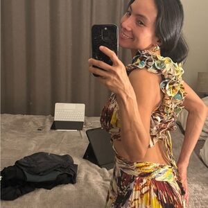 Colorful Ruffled Dress